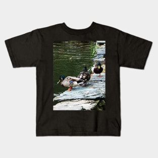 Birds - Ducks By a Pond Kids T-Shirt